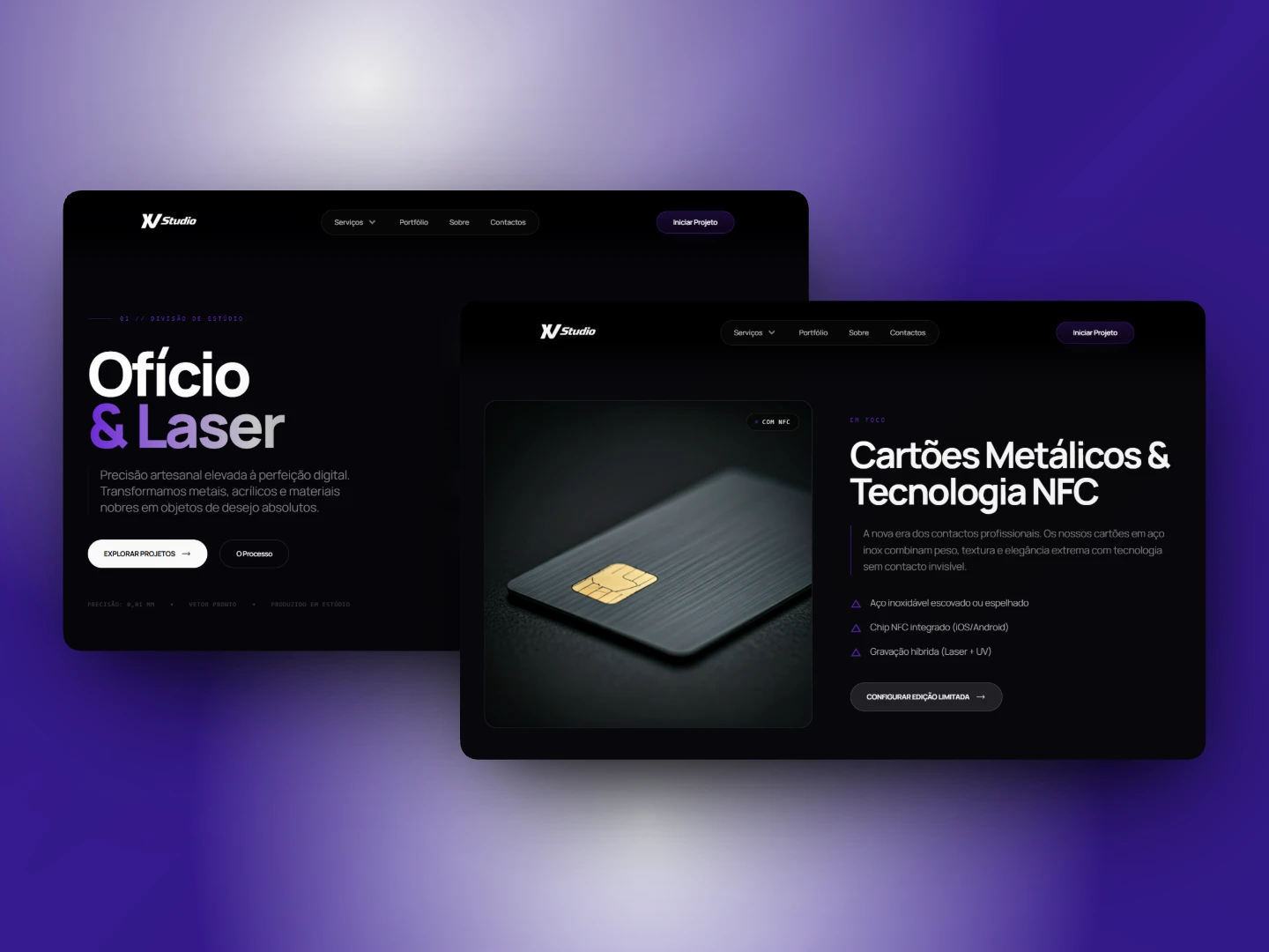 Laser & NFC - XV Studio website