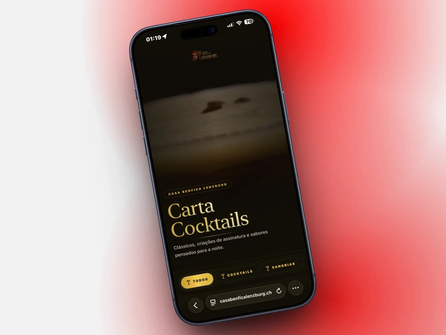 Mobile dedicated menus - Casa Benfica Lenzburg